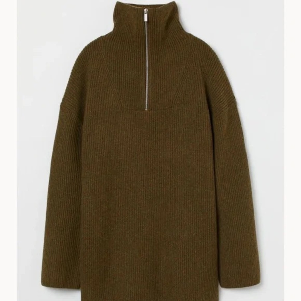 H&M Thick Green Ribber Sweater